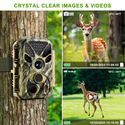 Wildcamera 32MP, 4K 2160P Full HD Video met Geluid, Nachtzicht,Bewegingsmelder, 940nm infrarood, 0.1s Trigger en IP66 Waterdicht voor Jacht, Huisbeveiliging| T326 Groente