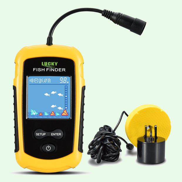Draagbare Visvinder Handheld Fish Finder Vis Locatie en Waterdiepte Sonar Sensor LCD Display voor meer / ijs / kajak / kust / kano vissen