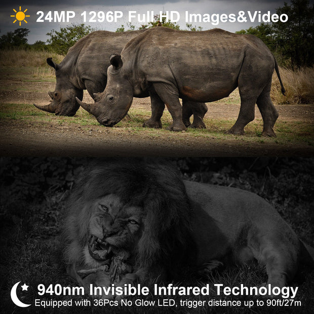 Bundle: 2x Advanced Trail Cam + 2x 64Gb SD card + 2x Adjustable Mounting bracket + SD Card reader