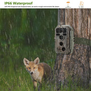 Wildcamera Wifi Bluetooth 32 MP,HD 1296P, Nachtzicht, Bewegingsmelder, 940nm infrarood en IP66 Waterdicht voor Jacht, Huisbeveiliging| A280W Bruin