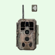 Wildcamera Wifi Bluetooth 32 MP,HD 1296P, Nachtzicht, Bewegingsmelder, 940nm infrarood en IP66 Waterdicht voor Jacht, Huisbeveiliging| A280W Bruin
