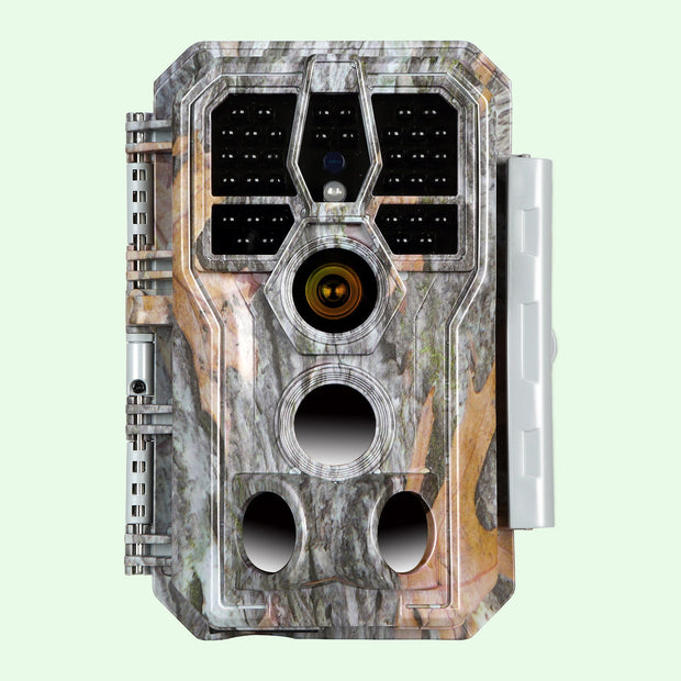 Wildcamera 32MP, HD1296P en Nachtzicht, Bewegingsmelder, 940nm infrarood, No Glow, 0.1s trigger en IP66 Waterdicht voor Jacht, Huisbeveiliging| A280 Grauw