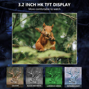 4K 36MP Starlight Nachtzicht Verrekijker Afstand tot 300M met 3.2 "TFT voor Jagen Wandelen Camping Klimmen NV2180