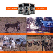 Wildcamera met 0.3S Trigger en No Glow, 32MP HD 1296P, Nachtzicht en Bewegingsmelder, 940nm infrarood, IP66 Waterdicht voor Jacht, Huisbeveiliging| A252