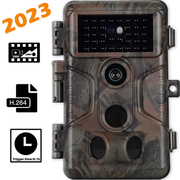 2-Pack Wildcamera en Nachtzicht, Bewegingsmelder, 32MP, HD1296P, 940nm infrarood, No Glow, 0.1s trigger en IP66 Waterdicht voor Jacht, Huisbeveiliging| A323