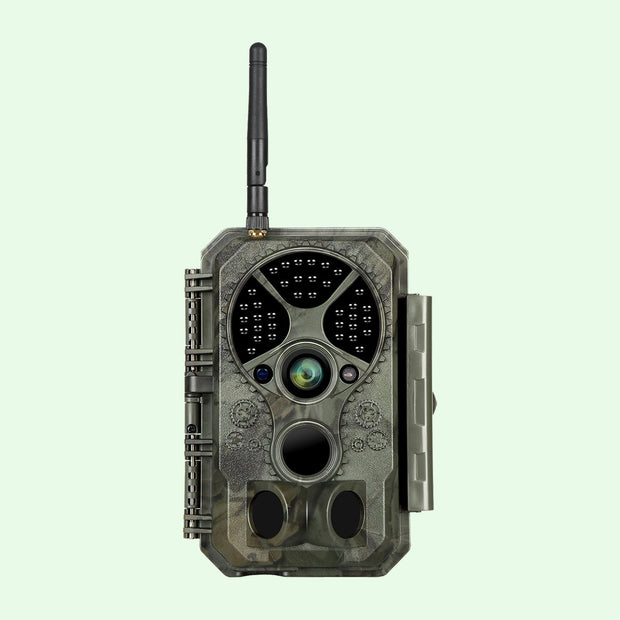 Wildcamera Wifi Bluetooth 32MP HD 1296P, Nachtzicht, Bewegingsmelder, 940nm infrarood, en IP66 Waterdicht voor Jacht, Huisbeveiliging| A350W Groente