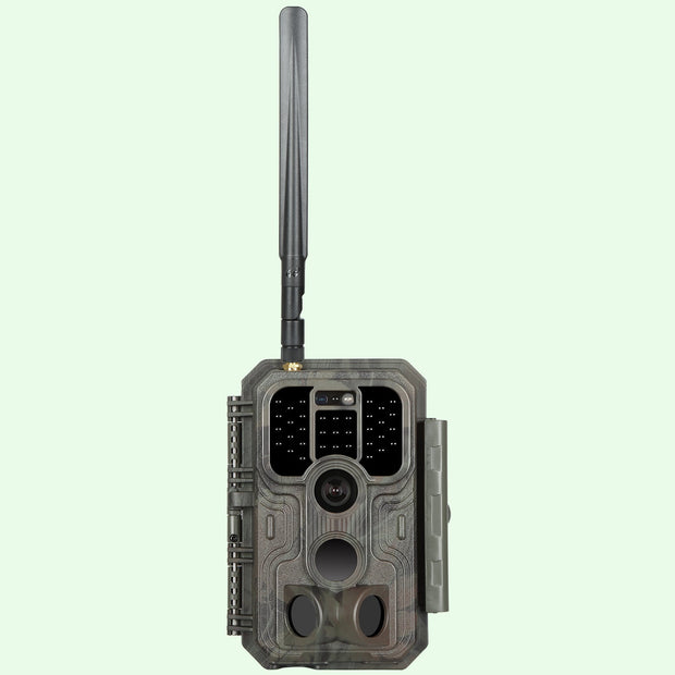 Wildcamera 4G LTE met SIMkaart 32MP, HD 1296P Bewegingsmelder Nachtzicht, 0,1S Trekkersnelheid No Glow en IP66 Waterdicht voor Jacht en Faunaobservatie| A390G Rood