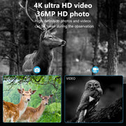 4K 36MP Starlight Nachtzicht Verrekijker Afstand tot 300M met 3.2 "TFT voor Jagen Wandelen Camping Klimmen NV2180