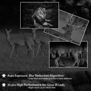 Wildcamera en Nachtzicht, Bewegingsmelder,32MP HD1296P, 940nm infrarood, No Glow, 0.1s trigger en IP66 Waterdicht voor Jacht, Huisbeveiliging| A323