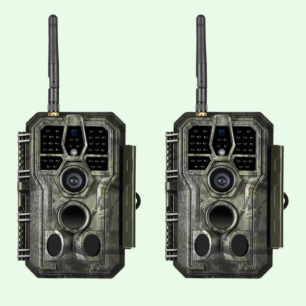 Wireless Bluetooth WildlifeTrail Camera with Night Vision Motion Activated 32MP 1296P Waterproof Stealth Camouflage for Hunting, Home Security