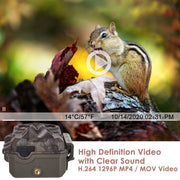 Wildcamera Wifi Bluetooth 32MP HD 1296P, Nachtzicht, Bewegingsmelder, 940nm infrarood, No Glow en IP66 Waterdicht voor Jacht, Huisbeveiliging| A350W Rood