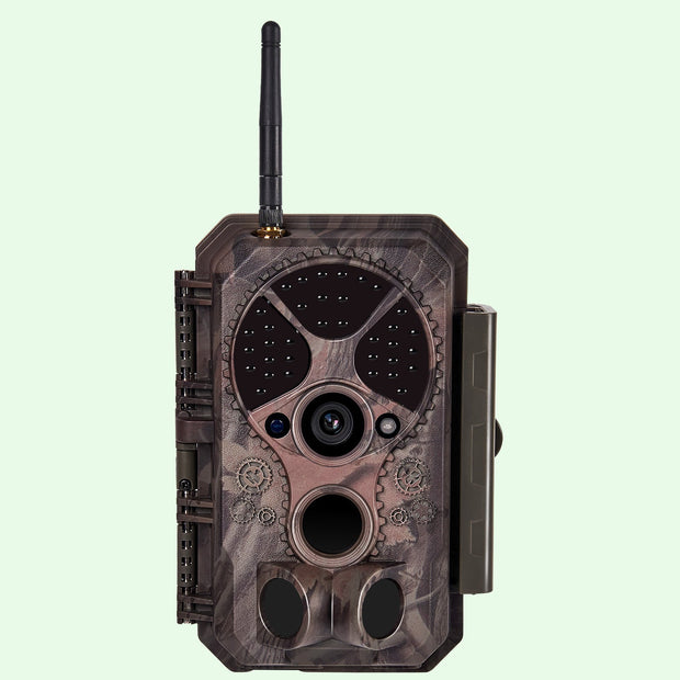 Wildcamera Wifi Bluetooth 32MP HD 1296P, Nachtzicht, Bewegingsmelder, 940nm infrarood, No Glow en IP66 Waterdicht voor Jacht, Huisbeveiliging| A350W Rood