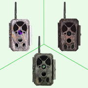 Wildcamera Wifi Bluetooth 32MP HD 1296P, Nachtzicht, Bewegingsmelder, 940nm infrarood, No Glow en IP66 Waterdicht voor Jacht, Huisbeveiliging| A350W Rood