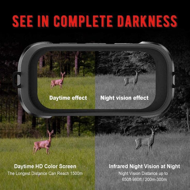 Digitale Nachtkijker & Verrekijker met LCD Scherm Volgen tot 300M HD Infrarood (IR) met Foto & Video voor Spotten, Jagen op Wildlife