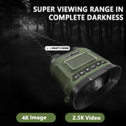 Digitale Nachtzicht Verrekijker 40MP beeld 2.5K video met 3" IPS scherm Starlight Nachtzicht Verrekijker tot 300M voor Jagen Vissen Kamperen Klimmen bij Nacht DT29 Groen