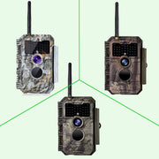 Wildcamera WiFi Bluetooth 32MP 1296P, Wildcamera met Bewegingsmelder, Nachtzicht, No Glow, Waterdicht IP66, voor Jacht, Huisbeveiliging | W600 Bruin