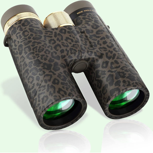 12x42 HD Verrekijker, Grote Kijklens met Heldere Lage Nachtvisie IPX7 Waterdicht Multi Gecoat Veld 5.6° voor Buiten Kamperen, Vogels Kijken, Jagen